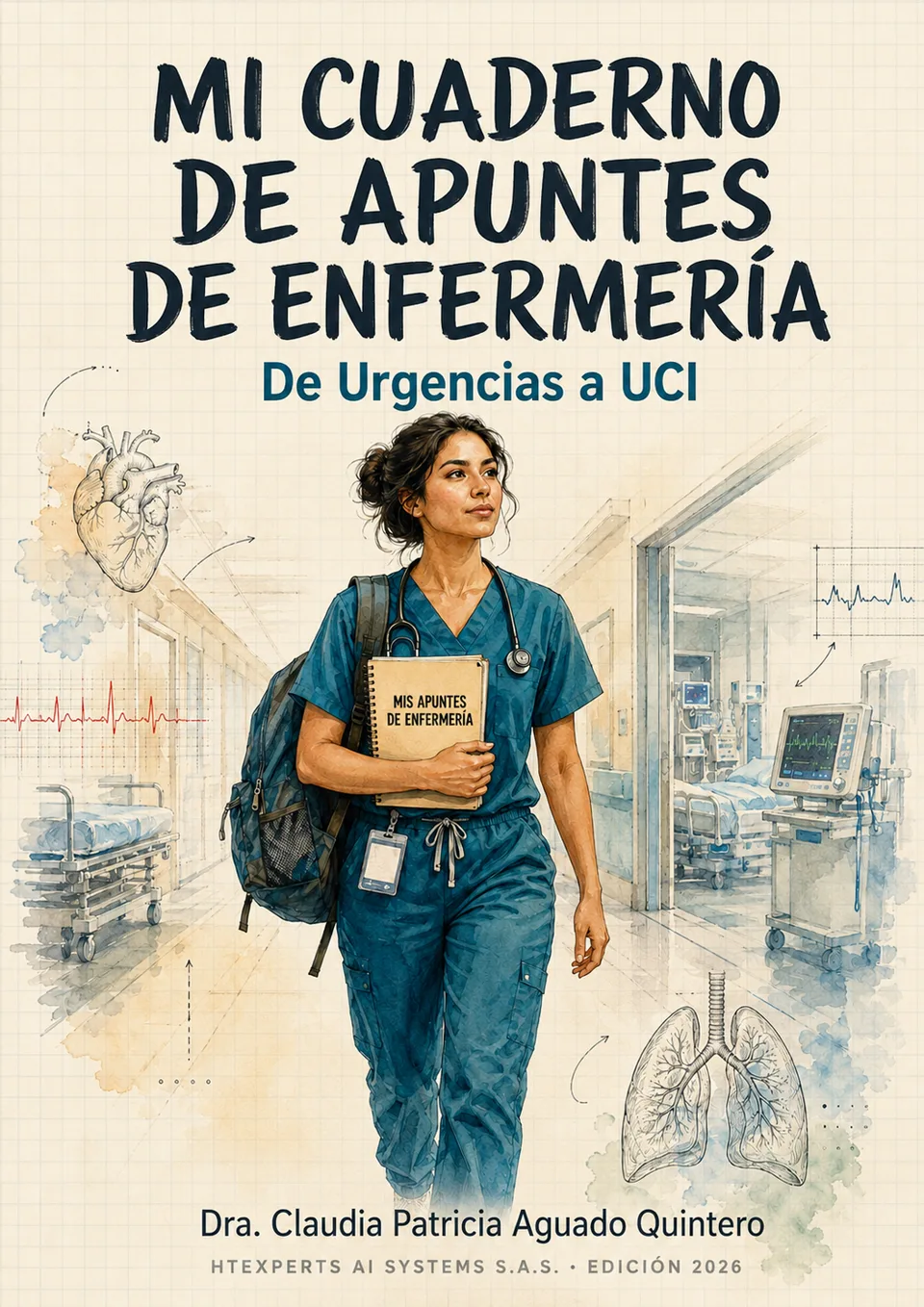 Portada de Mis Apuntes de Enfermería — De Urgencias a UCI